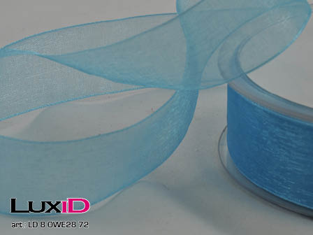 Organza woven edge 72 turkis 25mm x 50m